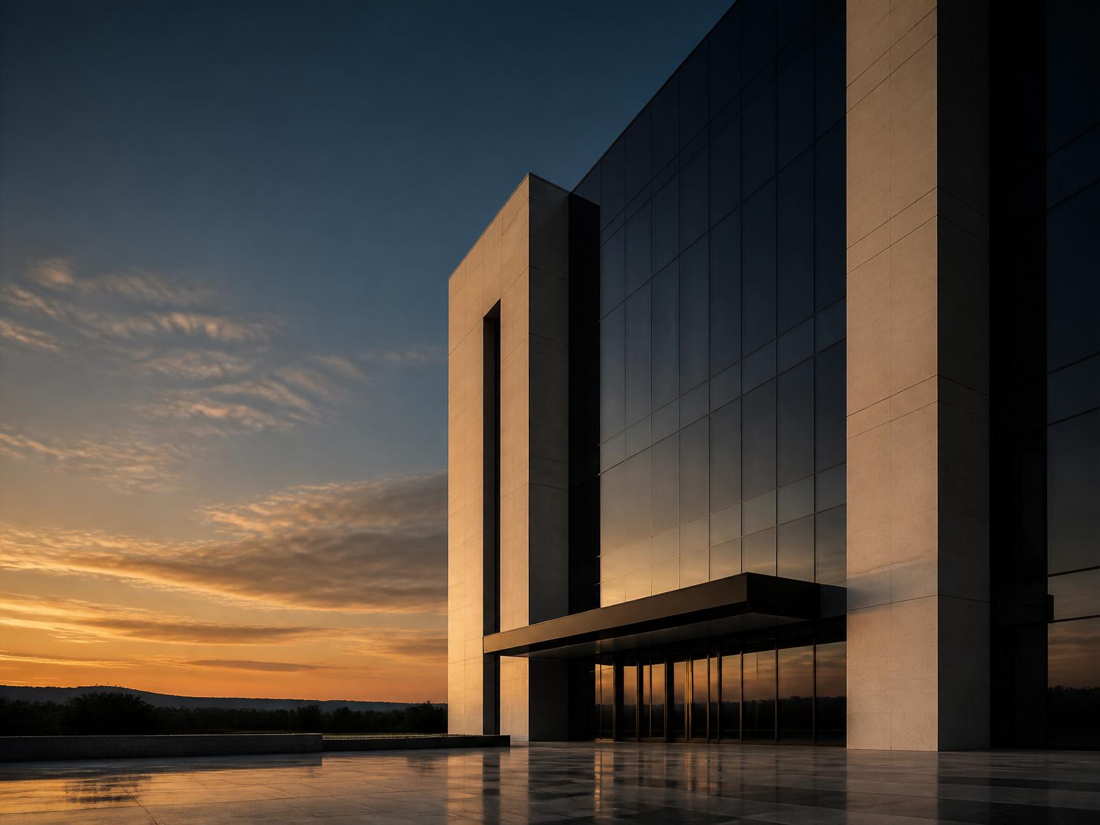 Modern corporate building facade
